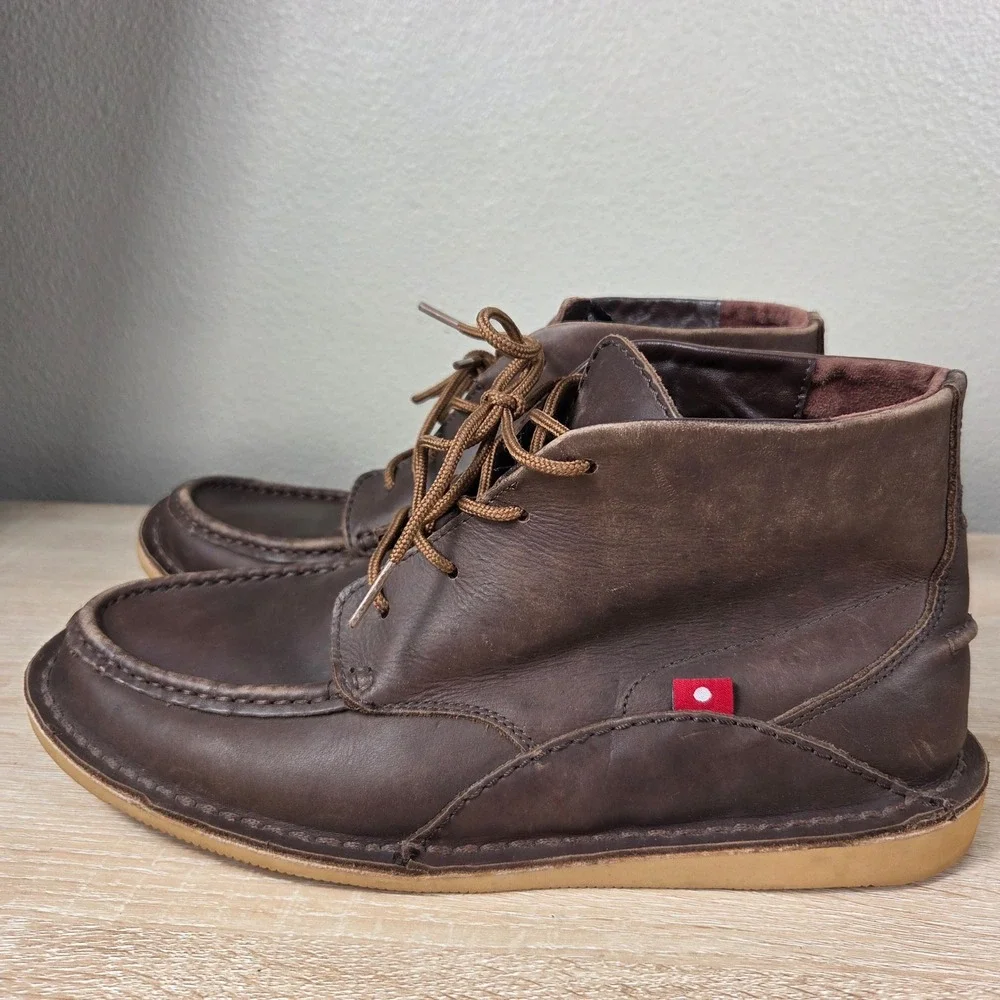 Oliberté Leather Chukka Boots Brown Moc Toe Made in Africa Men's US 10 EU 44